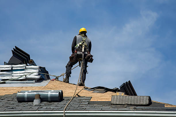Professional Gutter Installation technician working in Starrucca, PA